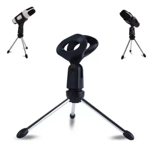 Microfone: TriPod, Suporte De Mesa, Portátil, Ajustável Para