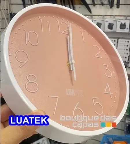 Relógio de parede analógico ponteiro luatek ZB-3005 para sala cozinha banheiro sala
