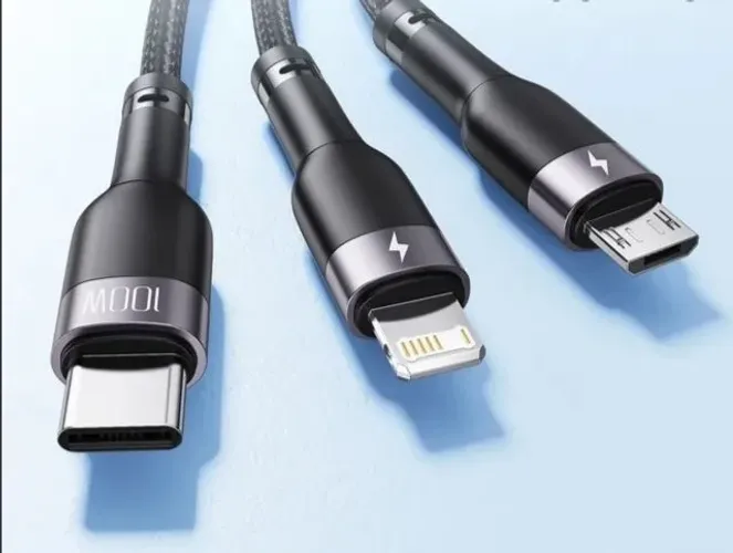 Cabo 3 em 1 Toocki ORIGINAL USB Tipo C, carregamento