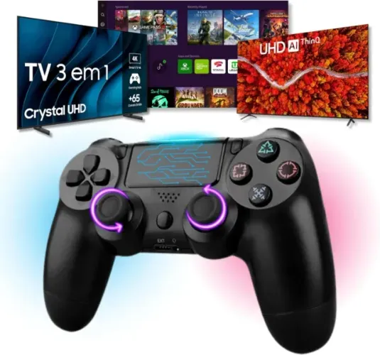 Controle Ps4 Bluetooth Compatível com Gaming Hub Game Pass Geforce Now