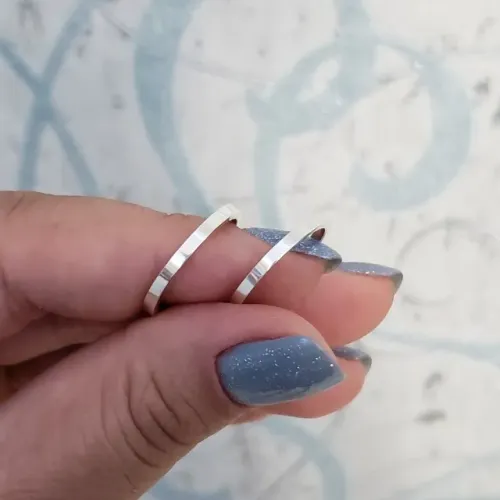 Alianças de prata 2mm