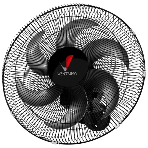 Ventilador de Parede Ventura 50cm Preto Bivolt Grade de Aço - VENTI DELTA