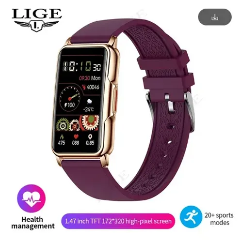 Relógio inteligente Lige Bracelet roxo mulheres