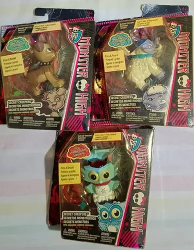 Bonecos Monster High Secret Creepers Pets Luz & Som Raro!