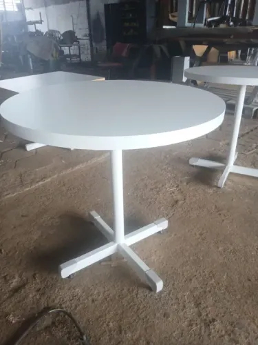 Mesa red.80cm, com nivelador altura de tampo,, nova, 80 cm diâmetro,