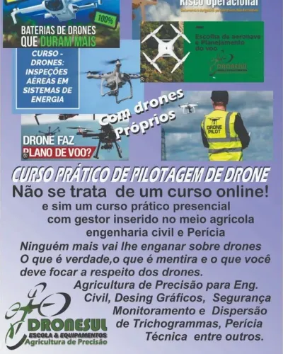 Curso prático presencial de operador de drone