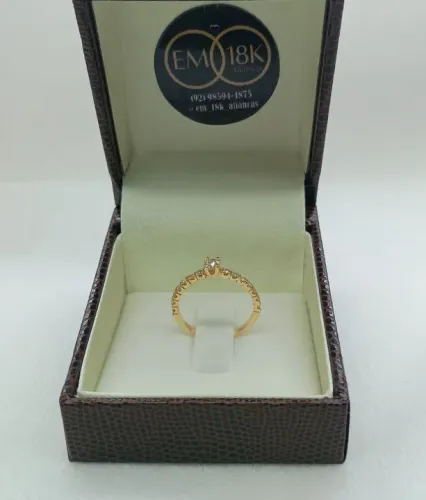 Anel sol. com Pedras - [opção c/ Brilhantes e diamante]