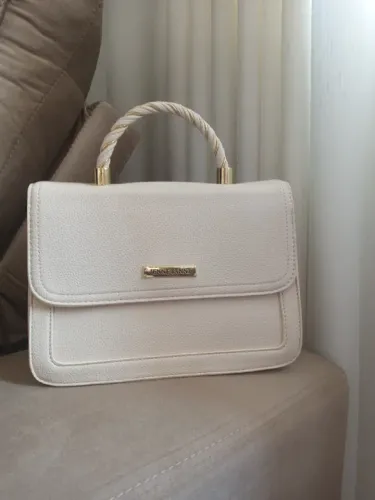 Bolsa Jenne Janne Off White Alça Extensora para uso de Ombro ou Transversal