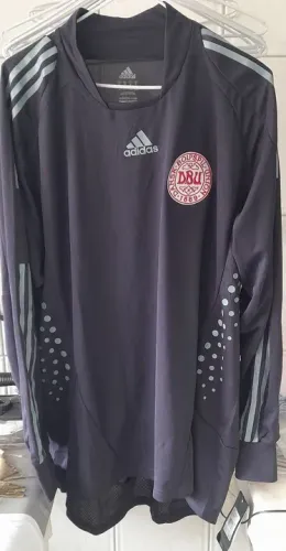 CAMISA GOLEIRO SELECAO DINAMARCA ADIDAS 2008 DE JOGO AZUL MARINHO NOVA COM ETIQUETAS