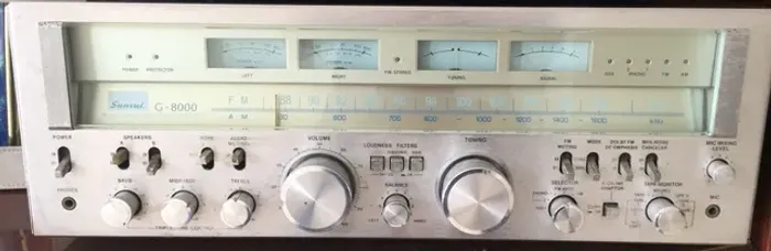 Receiver G-8000 Sansui funcionando, década de 70,único dono