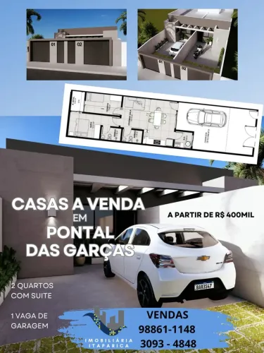 Casas de 2 quartos com suíte a Venda em Pontal das Garças - Vila Velha - ES