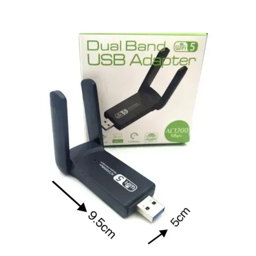 Adaptador Wifi 5g USB 3.0 Sem Fio AC1300 Dual Band Wireless 2.4Ghz 5Ghz