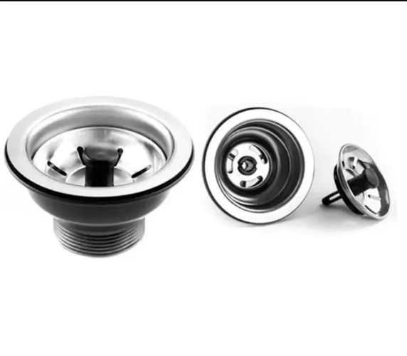 Válvula Pia Inox para cozinha cuba 3.1/2 pino Preto