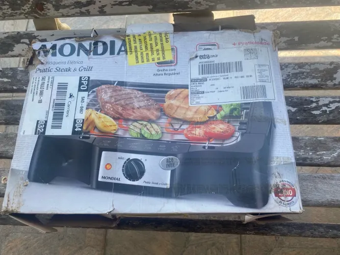 110v Churrasqueira Elétrica Mondial Pratic Steak & Grill 