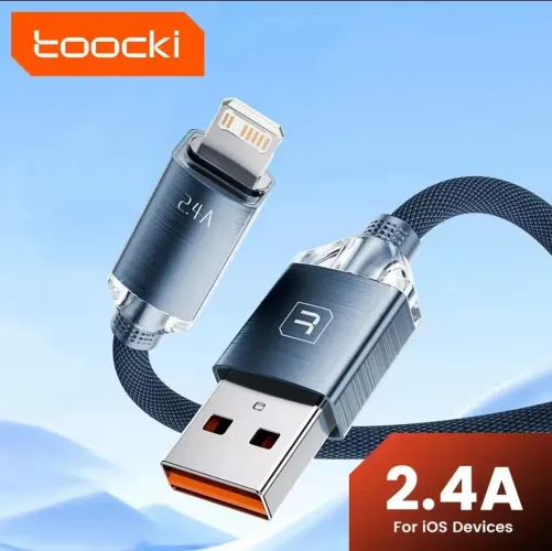 Cabo USB-A para iPhone Toocki 2.4A - Carregamento Rápido