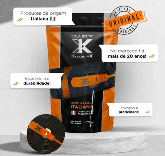 Queratina p/ aplicação de megahair