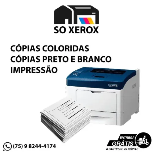Gráfica Rápida SoXerox/ Impressão Cópias Coloridas, Preto e Branco, entrega em 15min Corre