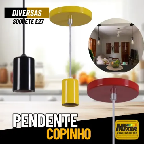 Pendente Copinho Retro Vintage Soquete E-27 _ CS123