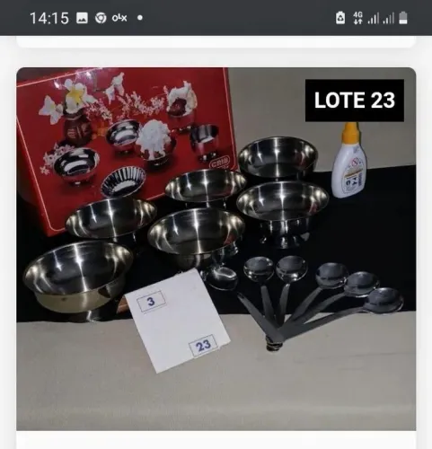 Jogo para sobremesa inox 12 PCs.