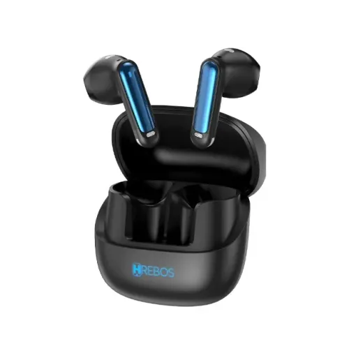 Fone de Ouvido Bluetooth Hrebos XBlue EB-217 - Estojo com LED, USB-C, Som Estéreo