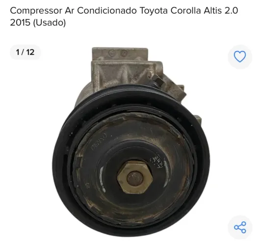 Compressor Ar Condicionado Toyota Corolla Altis 2.0 2015