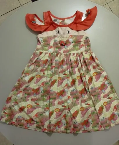 Vestido Infantil Alphabeto- Tamanho 2 - Estampa Divertida