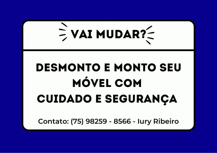Montador de móveis montagem e desmontagem planejados 