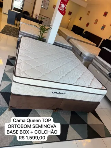 Cama de Casal ORTOBOM QUEEN SEMINOVA - Entrego!