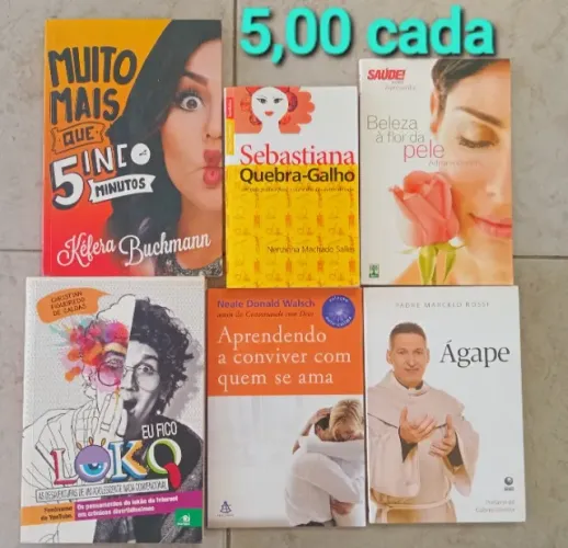 Livros 5,00 cada - LER ANÚNCIO