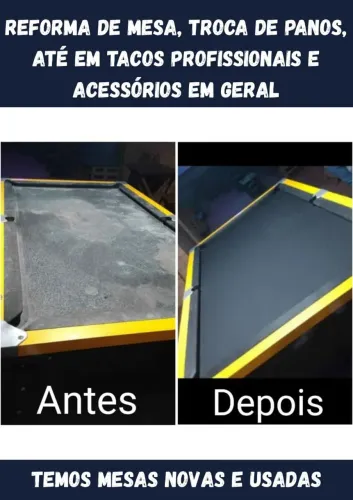 Mesa de sinuca manutenção em geral venda de novas e usadas tacos padrão e profissional
