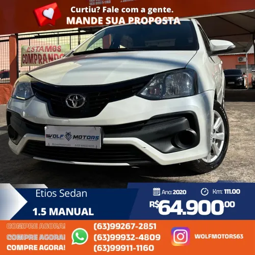 Toyota Etios X Plus Sedan 1.5 Flex 16V 4P Mec. 2020