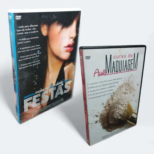DVDs Make-up & Cabelo FESTAS & Auto Curso de Maquiagem