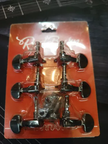 Tarraxas para violão guitarra 3+3 redburn cosmo Black fume cromo negro