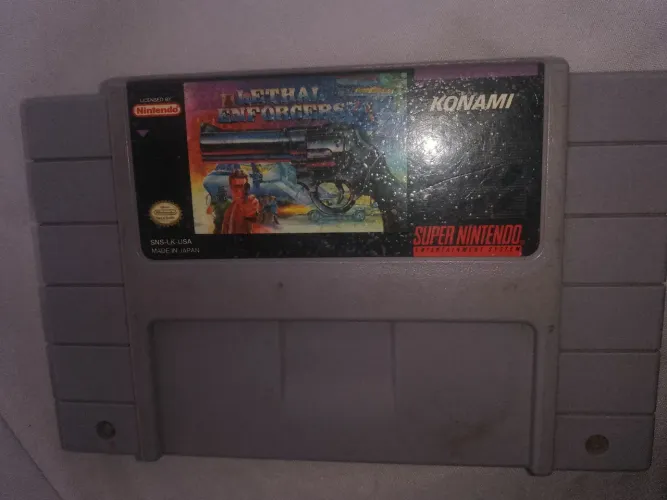 Letal enforcers cartucho de super nes