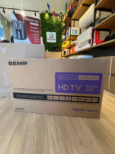 Smart TV 32" Semp Roku NOVAS COM NOTA FISCAL 