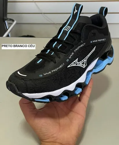 Mizuno Wave Prophecy 13 Preto Branco Céu