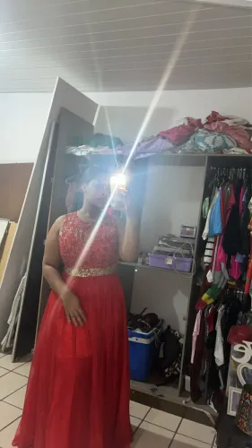 Vestido de Festa Longo Vermelho - LINDÍSSIMO! 