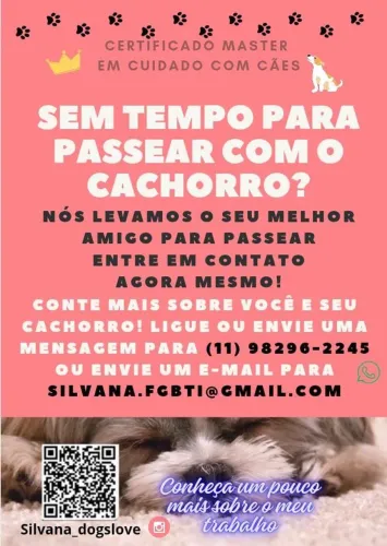 Passeadora e cuidadora de cães e gatos