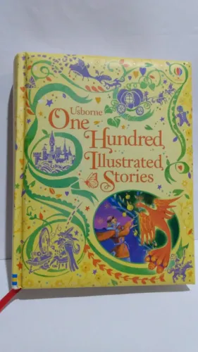 Livro infantil de historinhas em inglês Usborne One Hundred Illustrated stories.