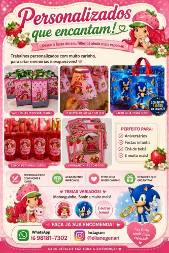 Sacolinha surpresa personalizada Aniversário