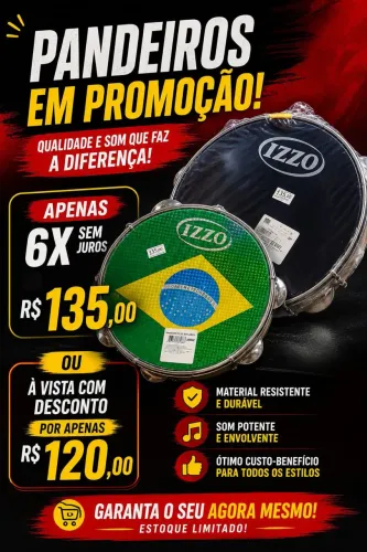 Pandeiros em promoção 10 polegadas