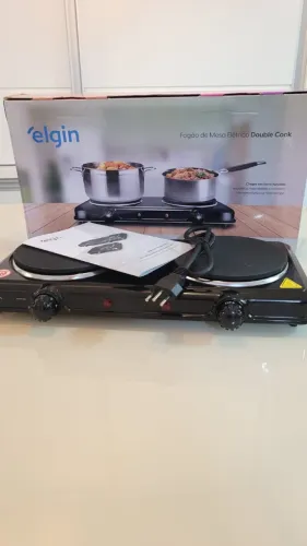 Fogão Cooktop Elétrico Elgin 2 Bocas 2000w Preto 220V