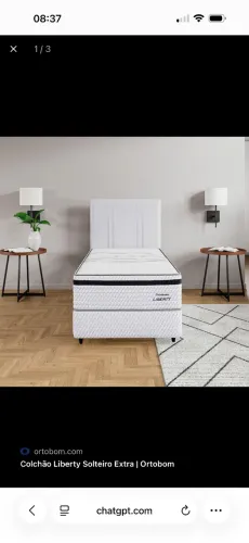 Cama box e colchão Liberty Ortobom