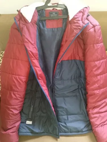 Jaqueta Puffer Bordô e Marinho - Tamanho GG