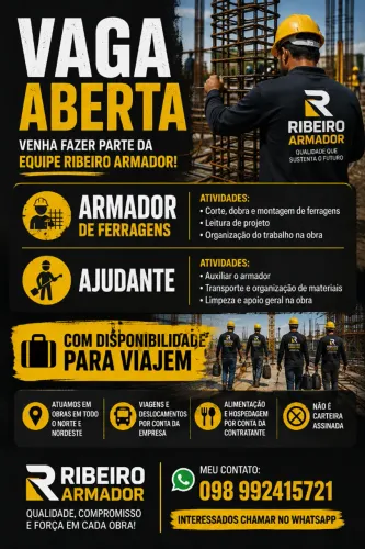 vaga: armador com experiencia