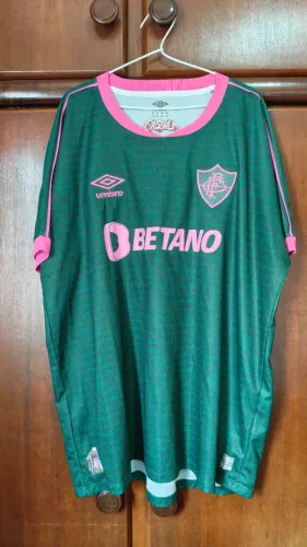 Camisa Fluminense 2023 ORIGINAL Cartola Verde e Rosa 2GG - Número 7 jogador André