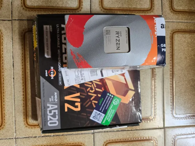 Placa Mãe Gigabyte A520M + Ryzen 5 4500