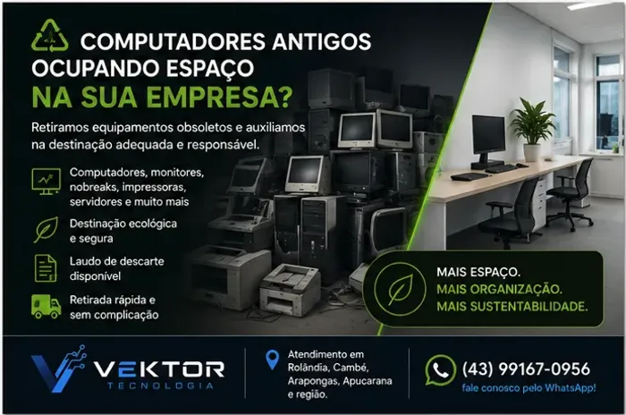 Computadores Antigos Ocupando Espaço? Fazemos a Retirada