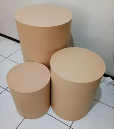 Kit mini table 3 cilindros mdf + kit capa trio cilindro azul bebê 