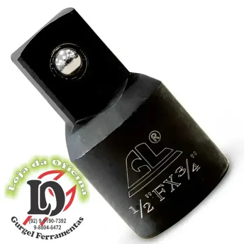 Adaptador soquete impacto 1/2 p/ chave 3/4" em crv - Bremen-BMN8924
